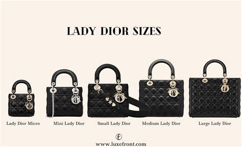 lady dior sizes in cm|lady dior 2022 price.